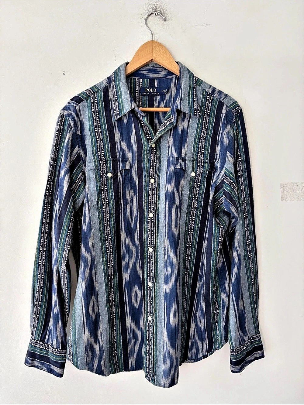 Vintage Polo Ralph Lauren Western Aztec Shirt Size L